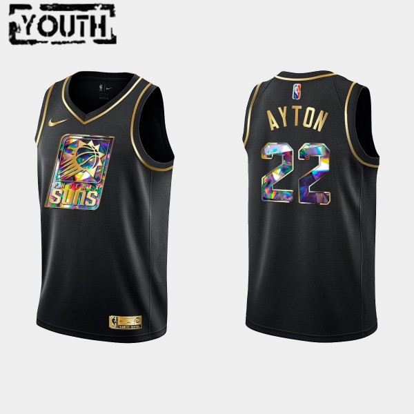 NBA Phoenix Suns Trikot Deandre Ayton 22 Nike 2021-22 Schwarz Golden Edition 75th Anniversary Diamond Swingman - Kinder